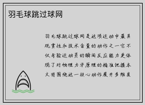 羽毛球跳过球网